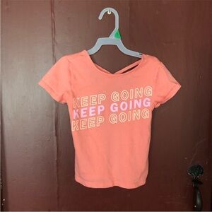 Ideology Coral Kids Tee with Motivational Print